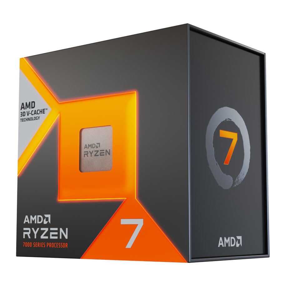 AMD Ryzen 7 7800X3D CPU, AM5, 4.2GHz (5.0 Turbo), 8 - Core, 120W, 104MB Cache, 5nm, 7th Gen, Radeon Graphics, NO HEATSINK/FAN - WebDuke Computers