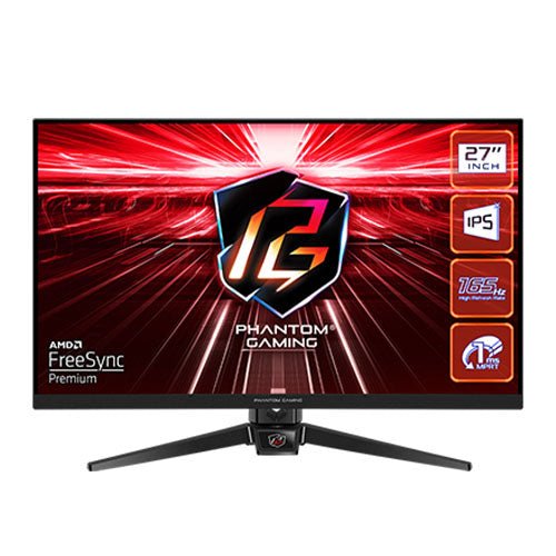 Asrock 27" Phantom Gaming FHD Monitor (PG27FF1A), 1920 x 1080, 1ms, 2 HDMI, DP, 165Hz, HDR 10, VESA - WebDuke Computers