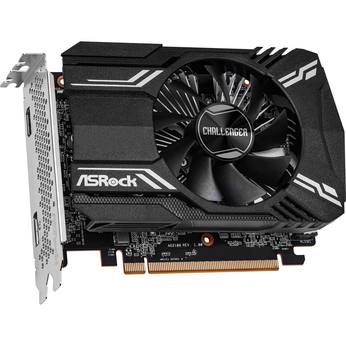 Asrock Radeon RX 6400 Challenger ITX 4GB, 4GB DDR6, PCIe4, HDMI, DP, 2321MHz Clock, AMD RDNA 2, 0dB Cooling, Compact Design - WebDuke Computers