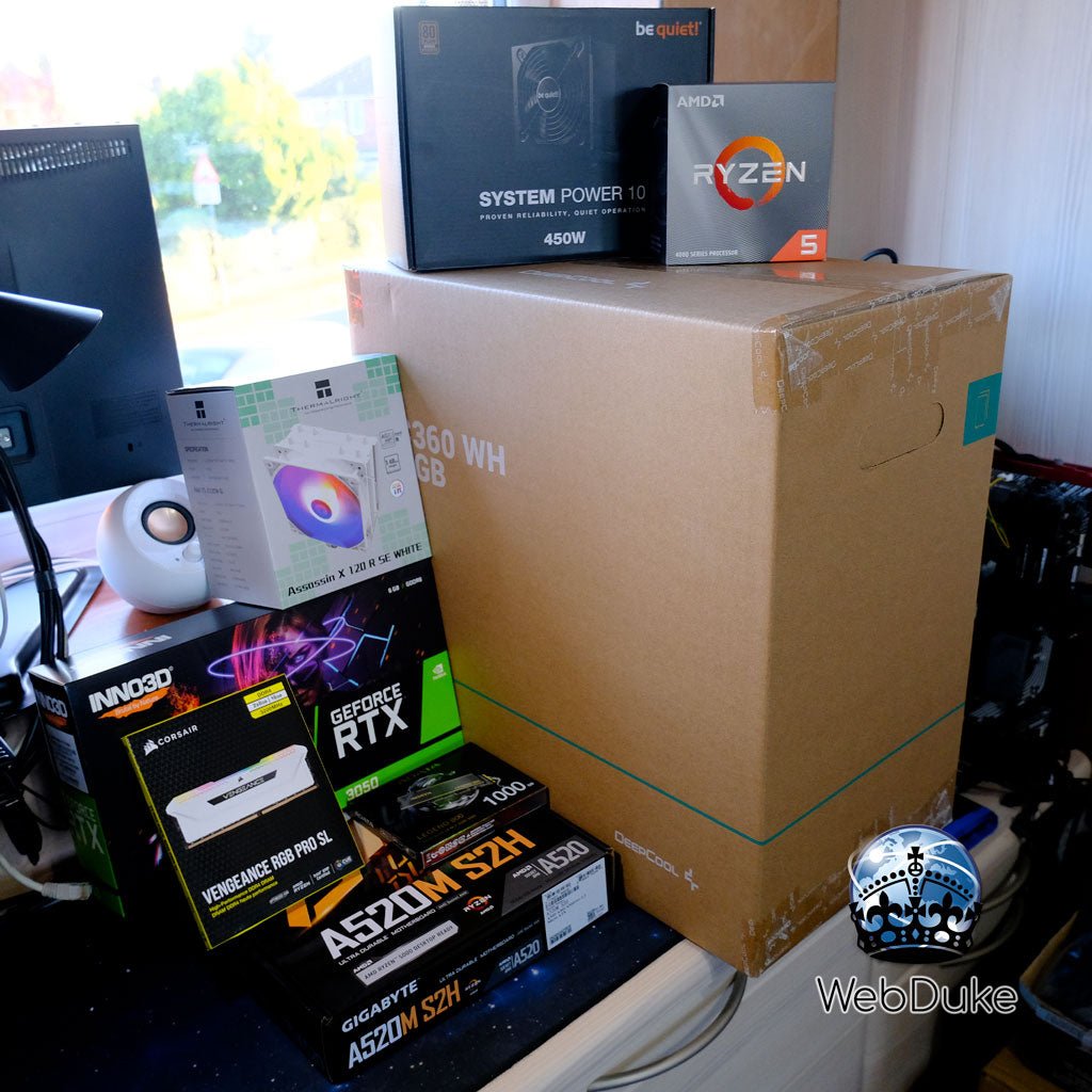 Entry RTX AM4 Gamer - Ryzen 5 4500 Geforce RTX 3050 Gaming PC - WebDuke Computers