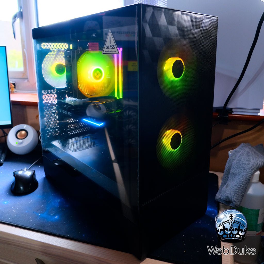 High End Gaming PC - AMD Ryzen 5700X Geforce RTX 4070 Super - WebDuke Computers