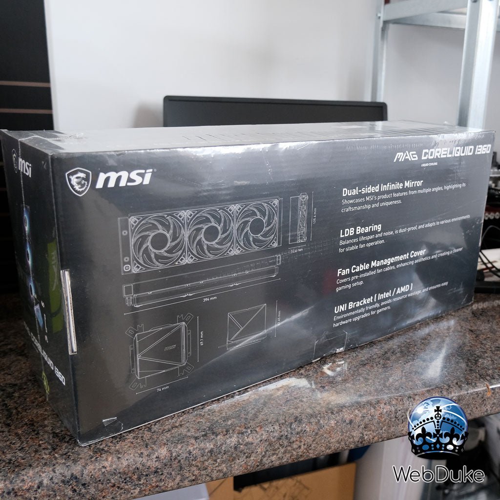 *NEW* MSI MAG Coreliquid i360 Black AIO ARGB Water Cooler - WebDuke Computers