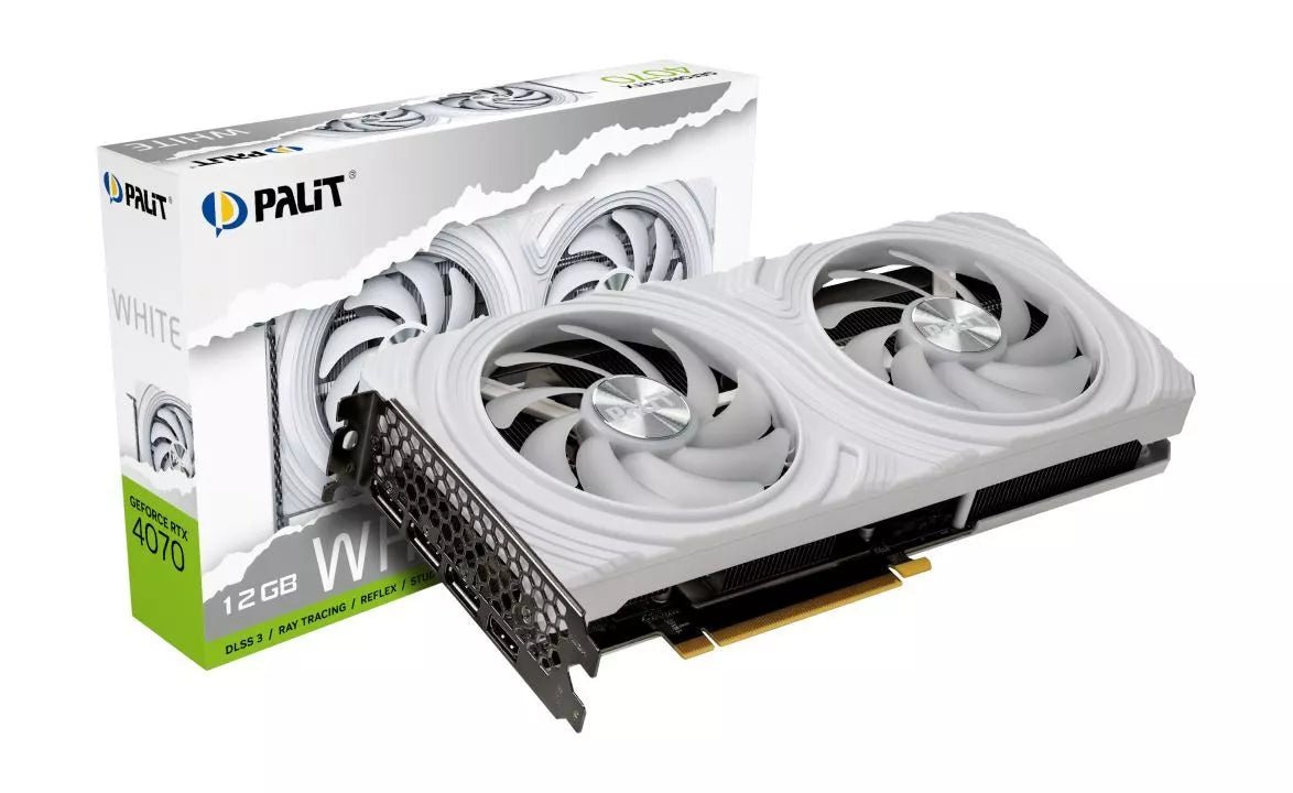 Palit Geforce RTX 4070 White, 12GB DDR6X, HDMI, 3 DP Palit Geforce RTX 4070 White, 12GB DDR6X, HDMI, 3 DP