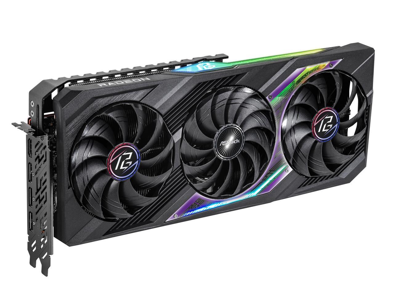 Asrock RX7700 XT Phantom Gaming 12GB OC, PCIe4, 12GB DDR6, HDMI, 3 DP, 2599MHz Clock, RGB, Overclocked - WebDuke Computers