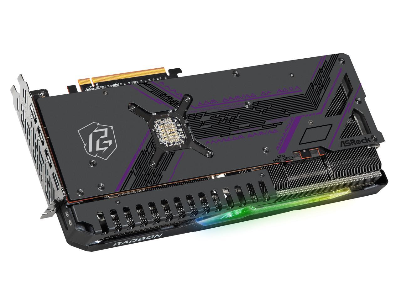 Asrock RX7700 XT Phantom Gaming 12GB OC, PCIe4, 12GB DDR6, HDMI, 3 DP, 2599MHz Clock, RGB, Overclocked - WebDuke Computers