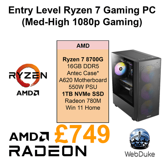 Ryzen 7 8700G eSports Gaming PC - WebDuke Computers