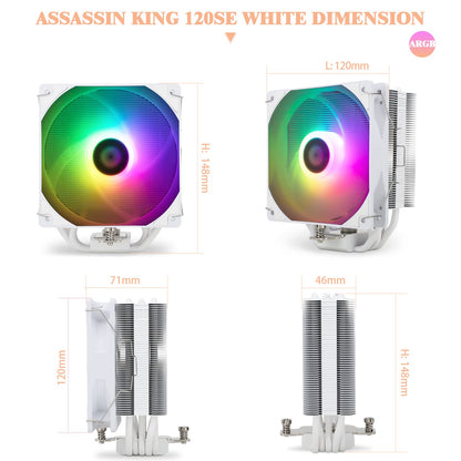 Thermalright Assassin King 120 SE WHITE ARGB CPU Air Cooler - WebDuke Computers