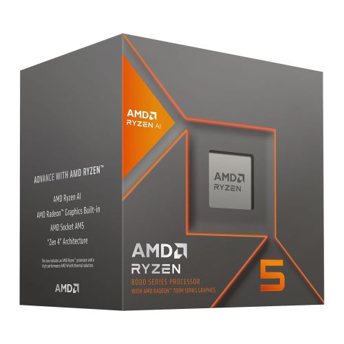 AMD Ryzen 5 8500G with Wraith Stealth Cooler, AM5, Up to 5.0GHz, 6-Core, 65W, 22MB Cache, 4nm, 8th Gen, Radeon Graphics - WebDuke Computers