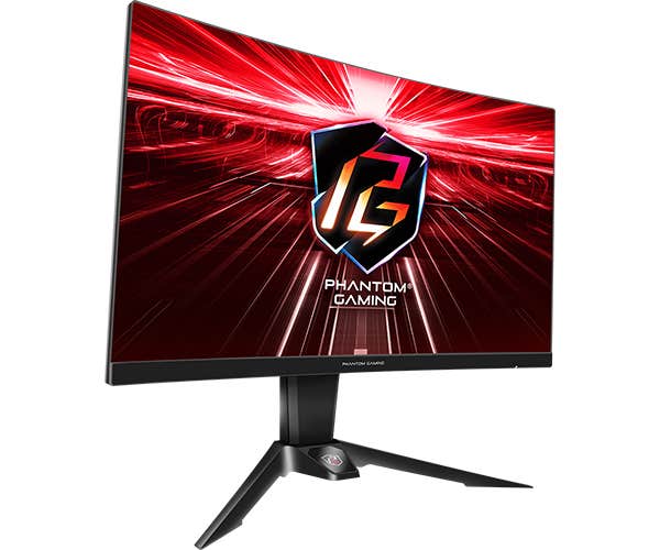 Asrock 27" Phantom Gaming QHD Curved Gaming Monitor (PG27Q15R2A), 2560 x 1440, 1ms, 2 HDMI, DP, 165Hz, HDR 400, Wi-Fi Antenna, VESA - WebDuke Computers