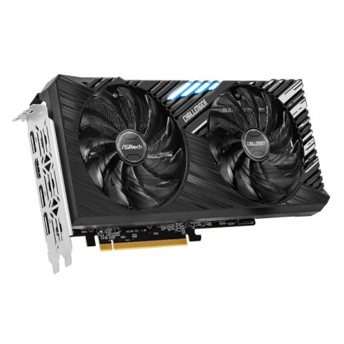 Asrock Radeon RX 7600 XT Challenger 16GB OC, PCIe4, 16GB GDDR6, HDMI, 3 DP, 2799MHz Clock, LED Lighting, Overclocked - WebDuke Computers