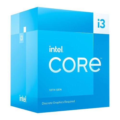 Intel Core i3-13100F CPU, 1700, 3.4 GHz (4.5 Turbo), Quad Core, 60W (89W Turbo), 10nm, 12MB Cache, Raptor Lake, No Graphics - WebDuke Computers