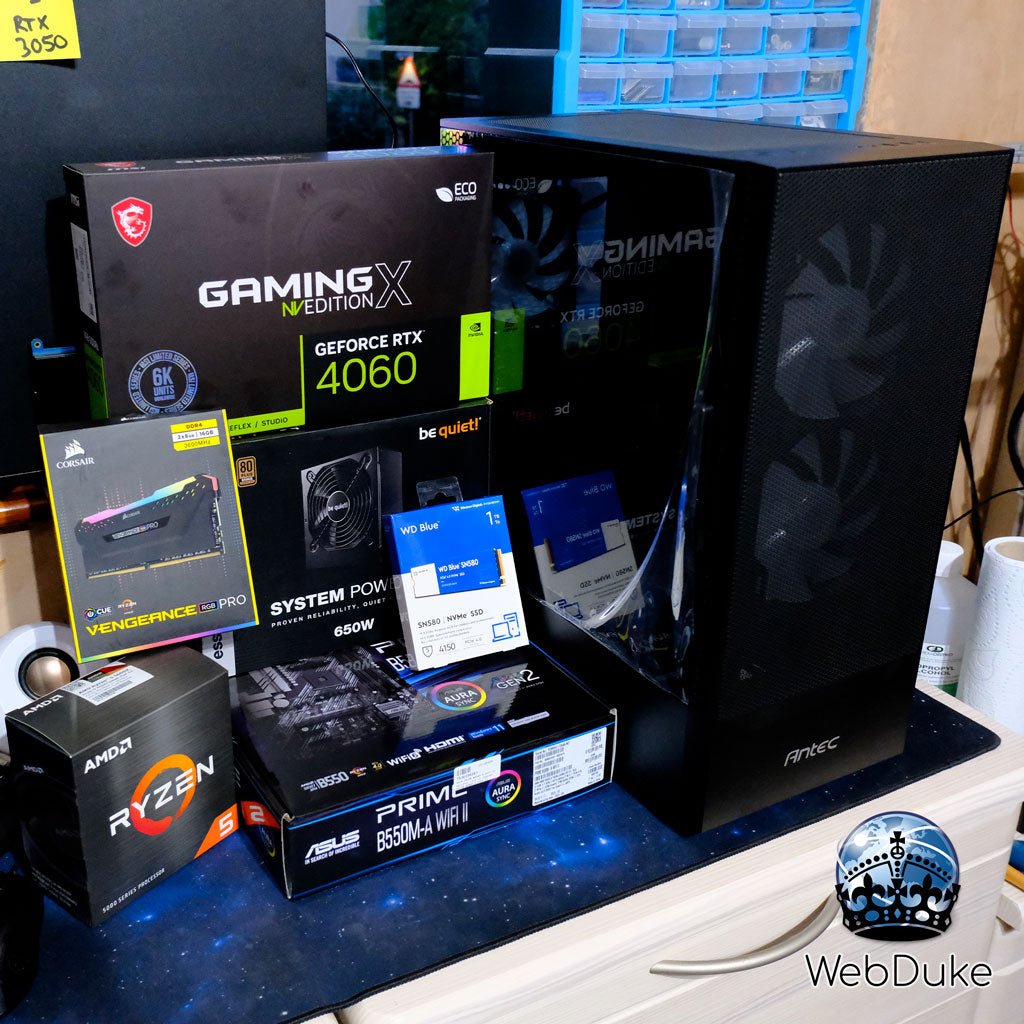 Mid Range Gaming PC - Ryzen 5 5600X RTX 4060 - WebDuke Computers