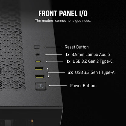 *NEW* Corsair 3500X ARGB Mid - Tower PC Case Black - WebDuke Computers