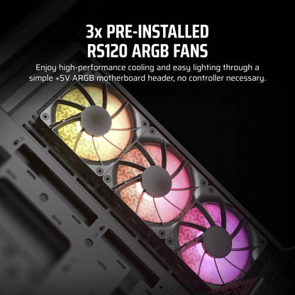 *NEW* Corsair 3500X ARGB Mid - Tower PC Case Black - WebDuke Computers