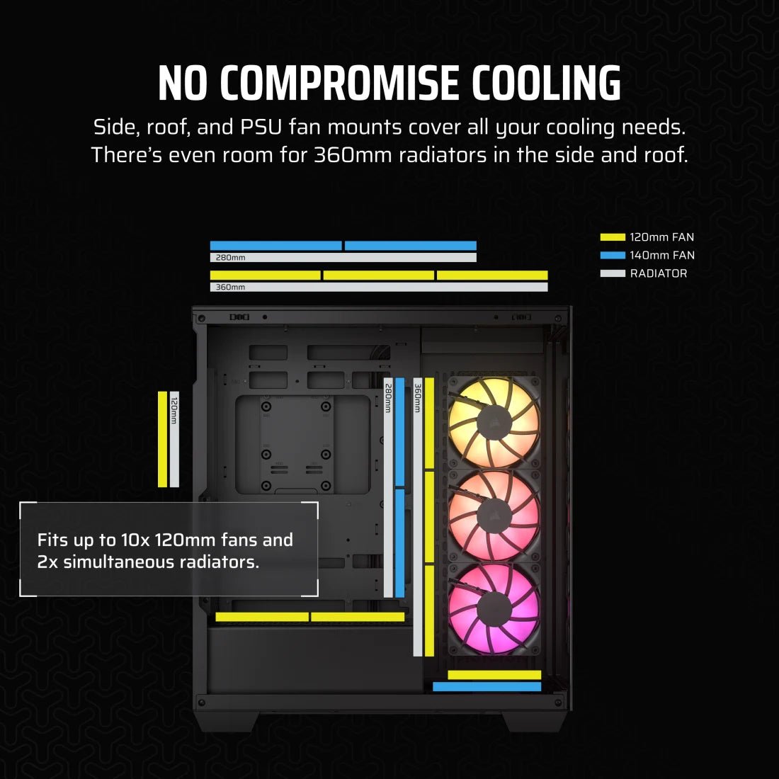 *NEW* Corsair 3500X ARGB Mid - Tower PC Case Black - WebDuke Computers