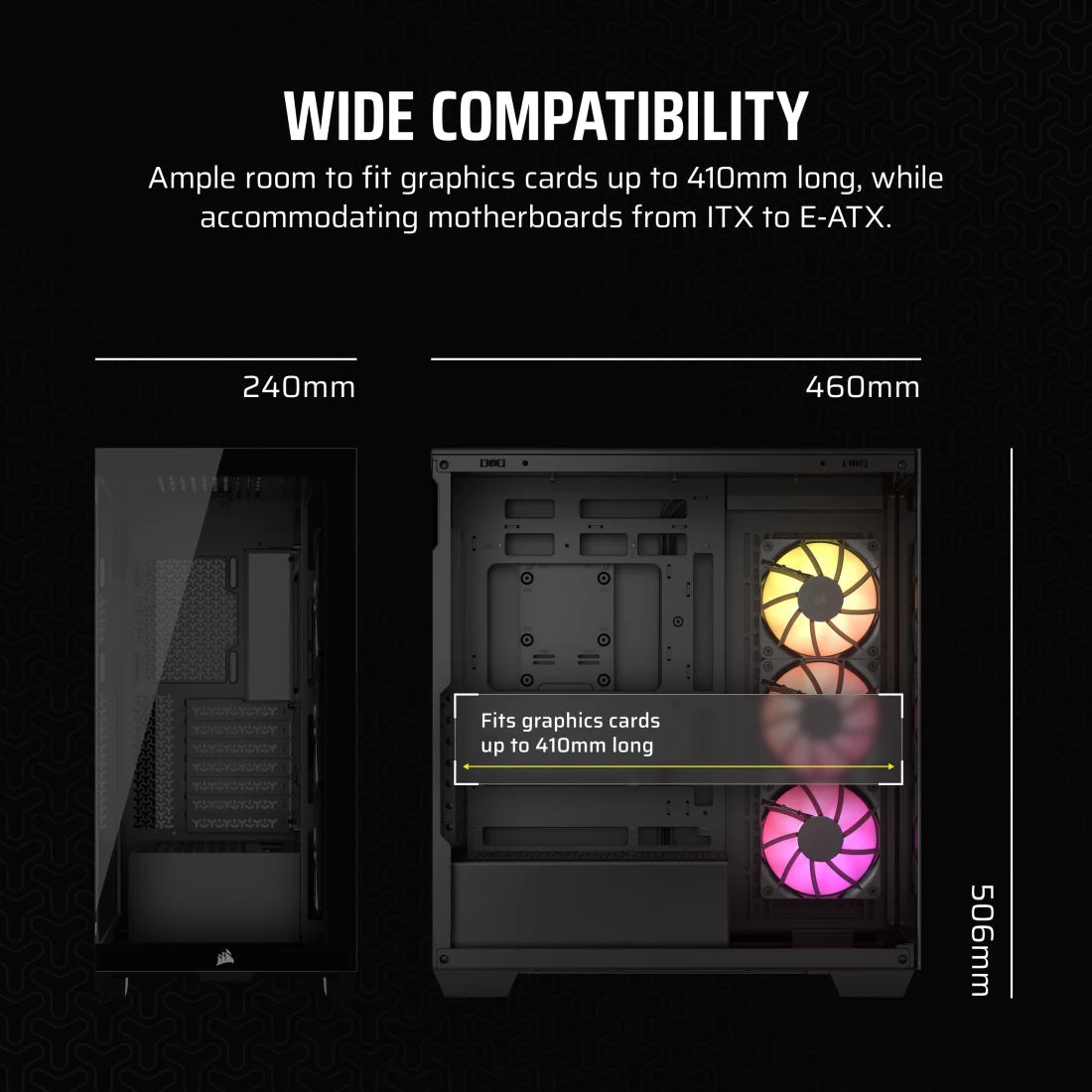 *NEW* Corsair 3500X ARGB Mid - Tower PC Case Black - WebDuke Computers