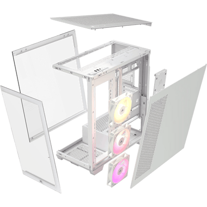 *NEW* Corsair 3500X ARGB Mid - Tower PC Case White - WebDuke Computers