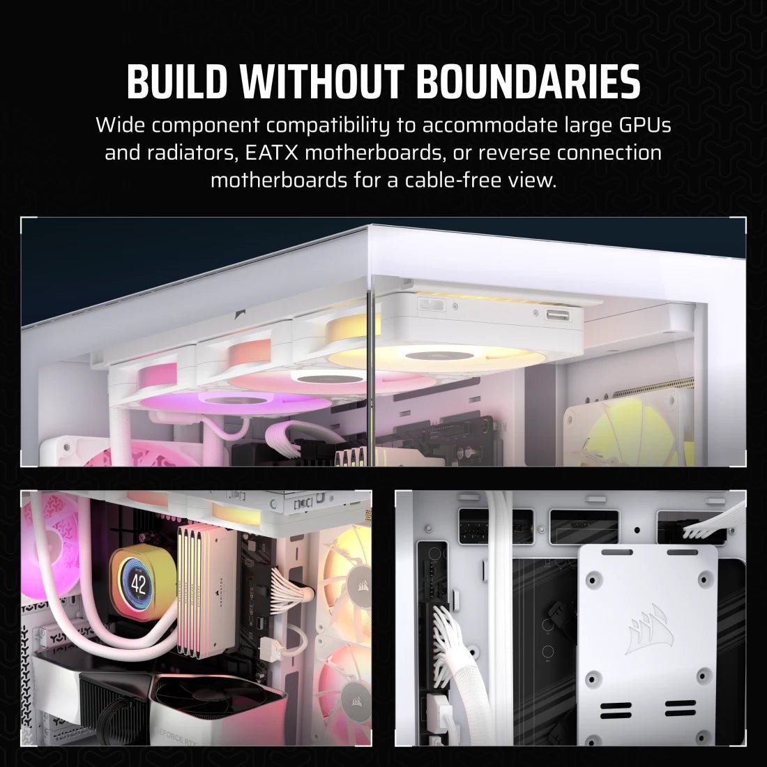 *NEW* Corsair 3500X ARGB Mid - Tower PC Case White - WebDuke Computers