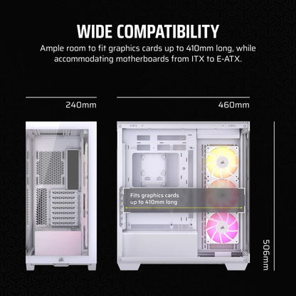 *NEW* Corsair 3500X ARGB Mid - Tower PC Case White - WebDuke Computers