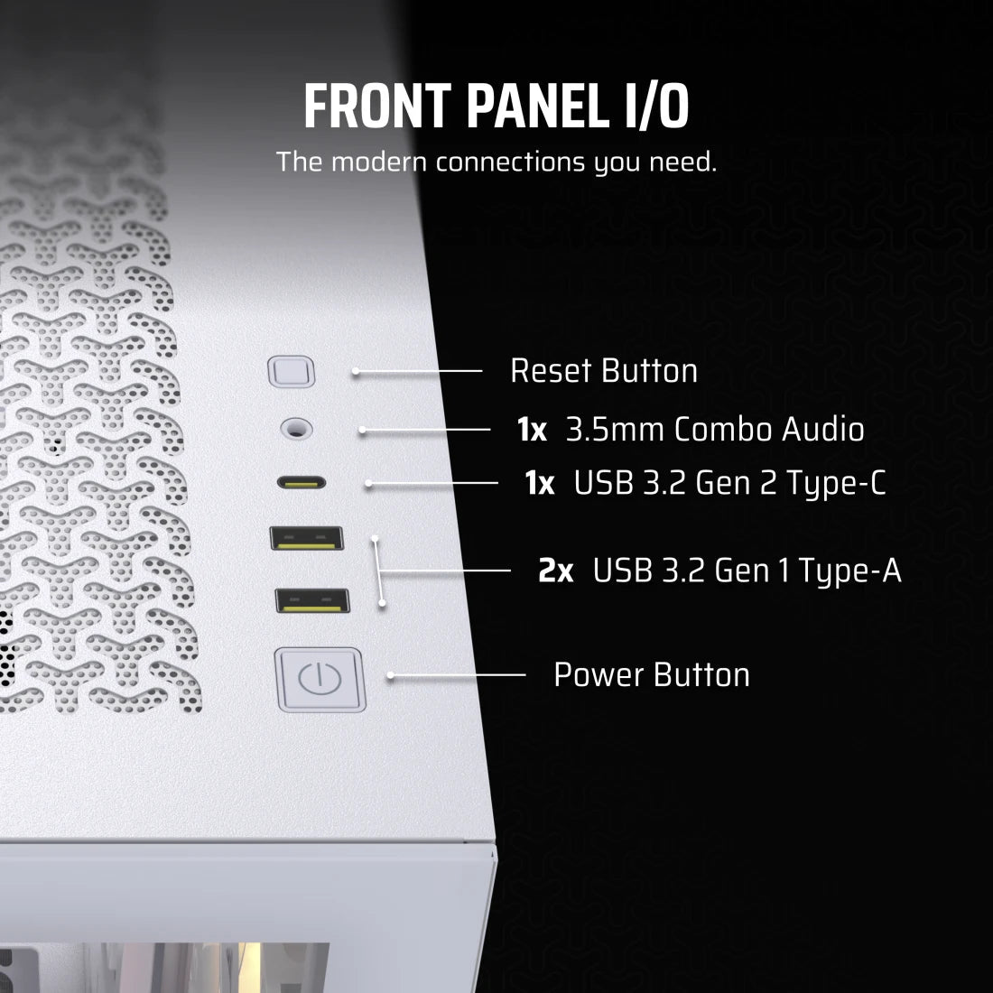 *NEW* Corsair 3500X ARGB Mid - Tower PC Case White - WebDuke Computers