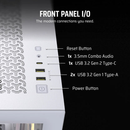 *NEW* Corsair 3500X ARGB Mid - Tower PC Case White - WebDuke Computers