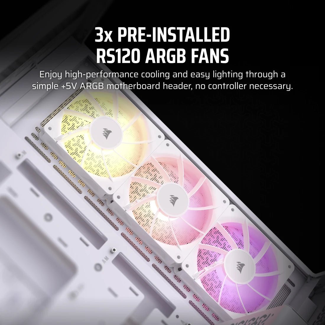 *NEW* Corsair 3500X ARGB Mid - Tower PC Case White - WebDuke Computers