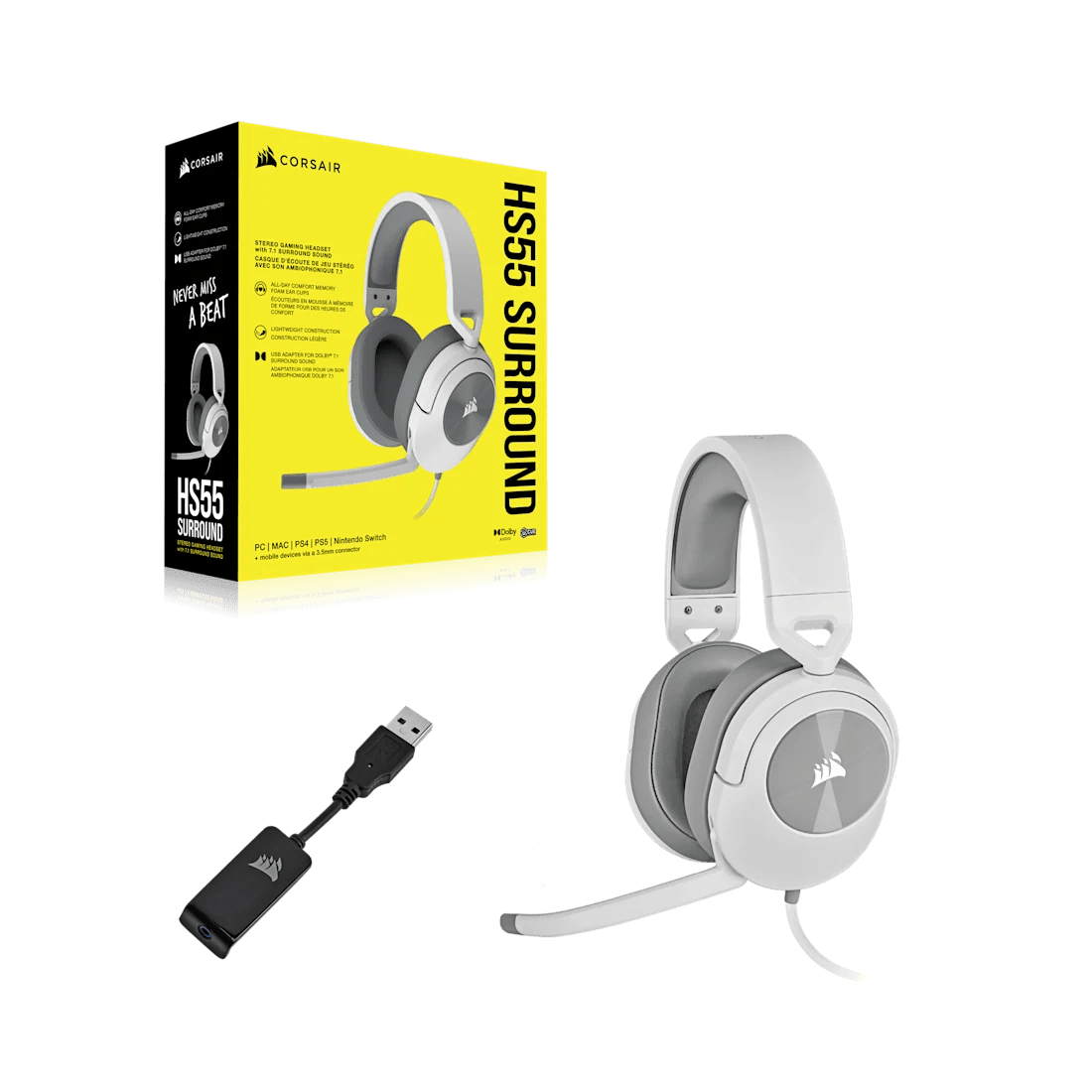 *NEW* Corsair HS55 Surround 7.1 Wired Gaming Headset - WebDuke Computers