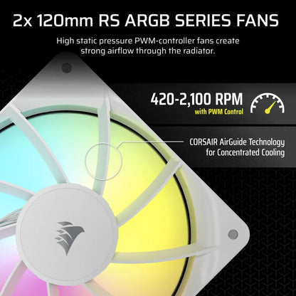 *NEW* Corsair NAUTILUS 240 RS ARGB Liquid CPU Cooler - White - WebDuke Computers