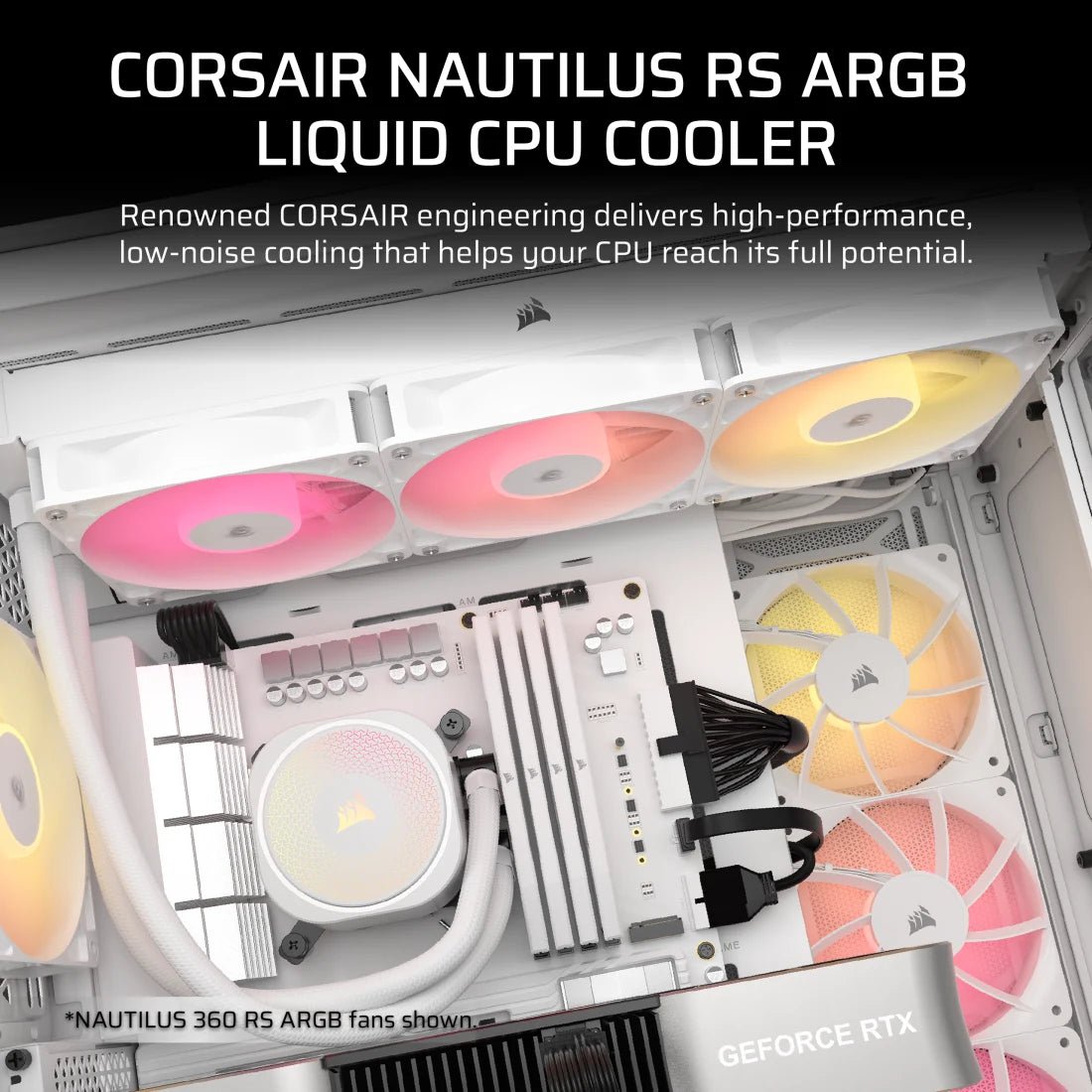 *NEW* Corsair NAUTILUS 240 RS ARGB Liquid CPU Cooler - White - WebDuke Computers