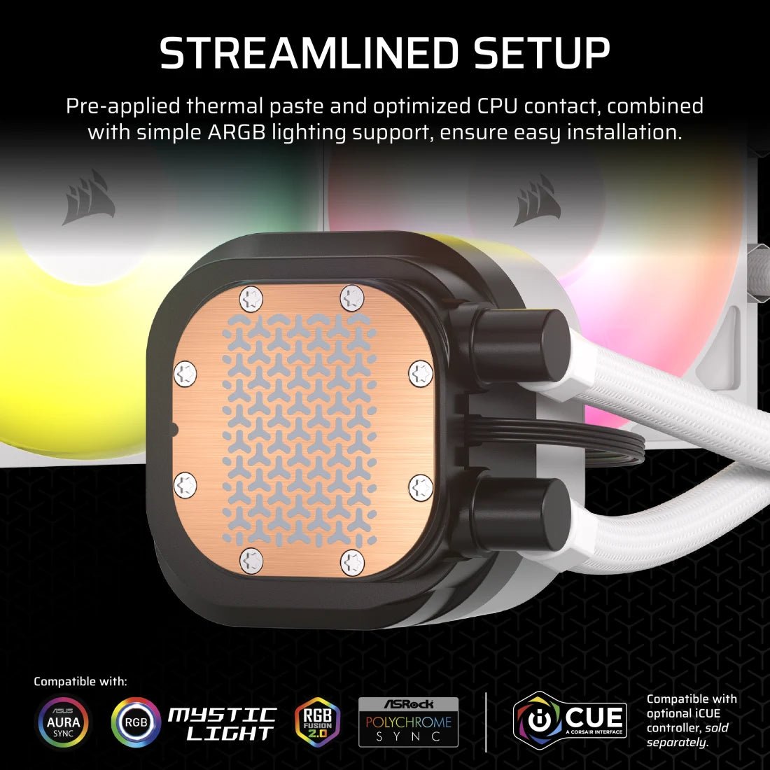 *NEW* Corsair NAUTILUS 240 RS ARGB Liquid CPU Cooler - White - WebDuke Computers