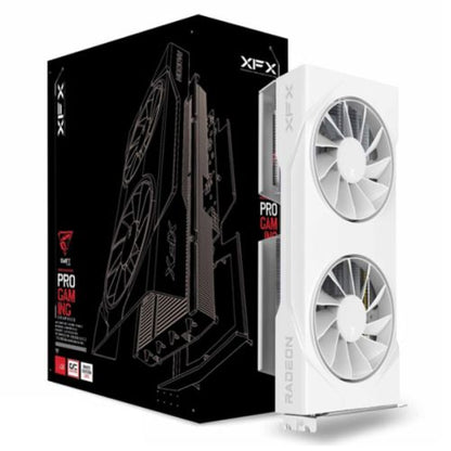 XFX Swift Radeon RX 9060 XT OC White Gaming Edition 8GB, PCIe5, GDDR6, HDMI, 2 DP, 3320MHz Clock, Overclocked (Copy) - WebDuke Computers