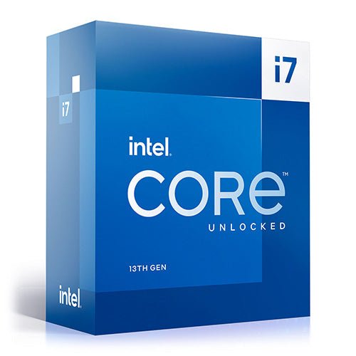 Intel Core i7-13700KF CPU, Socket LGA 1700, 3.4 GHz (5.4 Turbo), 16-Core, 125W (253W Turbo), 30MB Cache, Overclockable, Raptor Lake, No Graphics, NO HEATSINK/FAN - WebDuke Computers