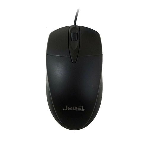 Jedel (CP72) Wired Optical Mouse, 1000 DPI, USB, Black - WebDuke Computers