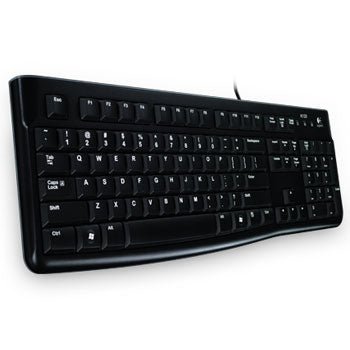 Logitech K120 Wired Keyboard, USB, Low Profile, Quiet Keys, OEM - WebDuke Computers
