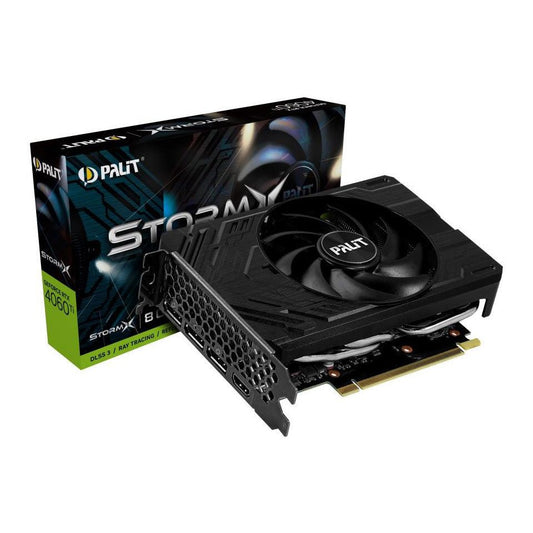 Palit Geforce RTX 4060 Ti StormX, PCIe4, 8GB GDDR6, HDMI, 3 DP, 2535MHz Clock, Compact Design - WebDuke Computers