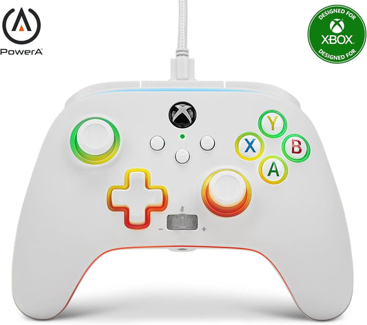 PowerA Spectra Infinity Enhanced Wired Controller PC and Xbox Gamepad White - WebDuke Computers