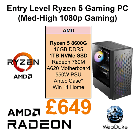 Ryzen 5 8600G eSports Gaming PC - WebDuke Computers