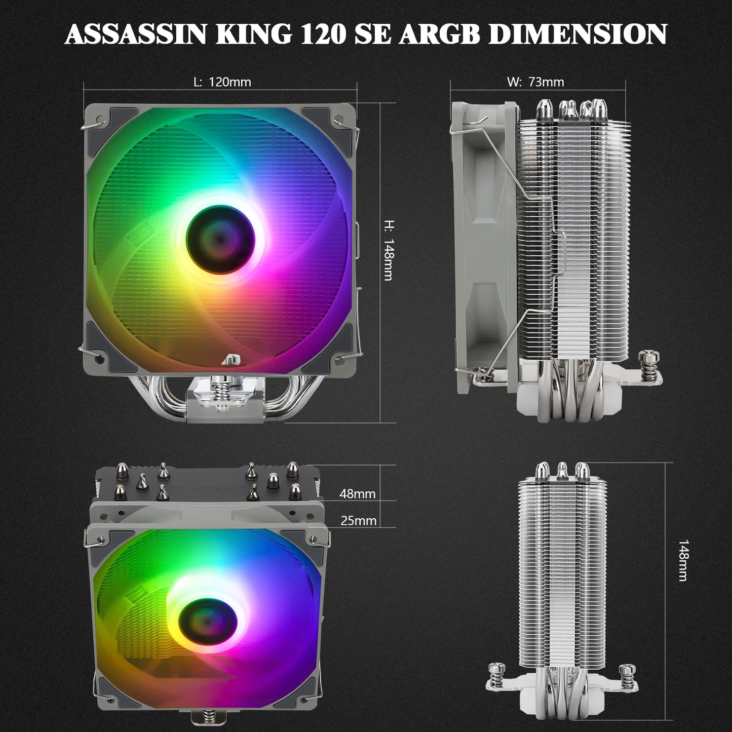Thermalright Assassin King 120 SE ARGB CPU Air Cooler - WebDuke Computers